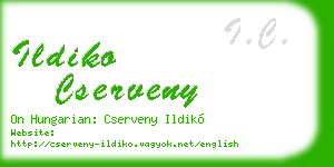 ildiko cserveny business card