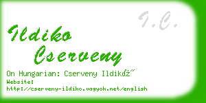 ildiko cserveny business card